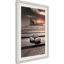 Poster - Stones on the Pier  - wit passepartout