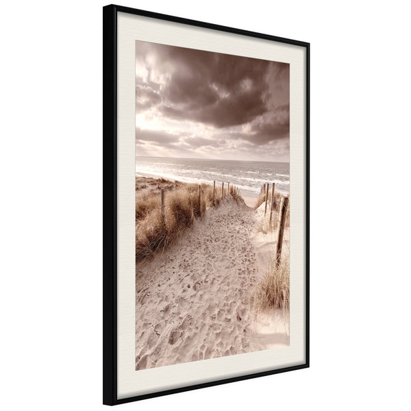 Poster - Sandy Path   - zwart passepartout