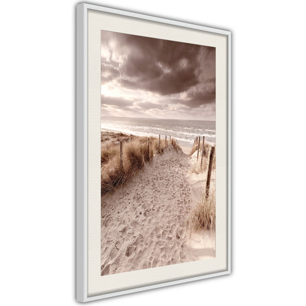 Poster - Sandy Path   - wit passepartout