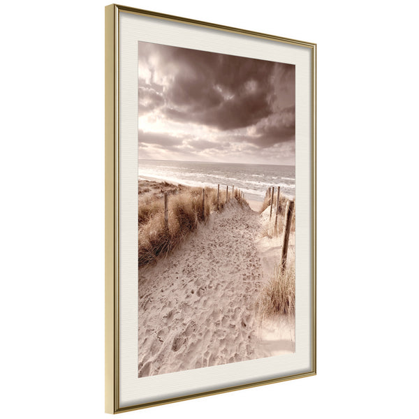 Poster - Sandy Path   - goud passepartout