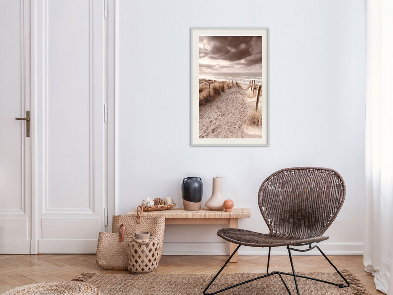 Poster - Sandy Path   - wit passepartout