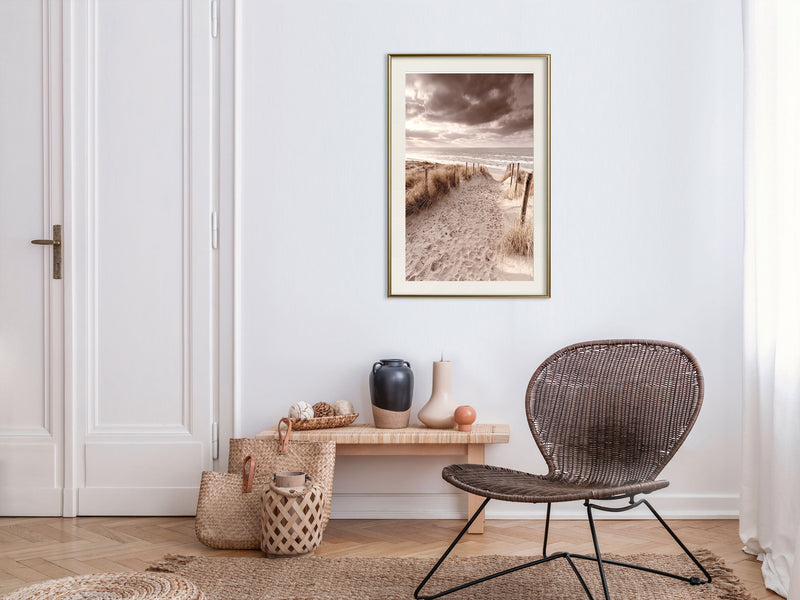 Poster - Sandy Path   - goud passepartout