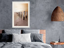 Poster - Breakwater in Sepia  - wit passepartout