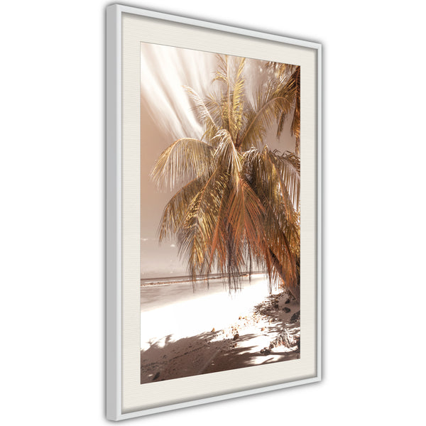 Poster - Paradise in Sepia  - wit passepartout