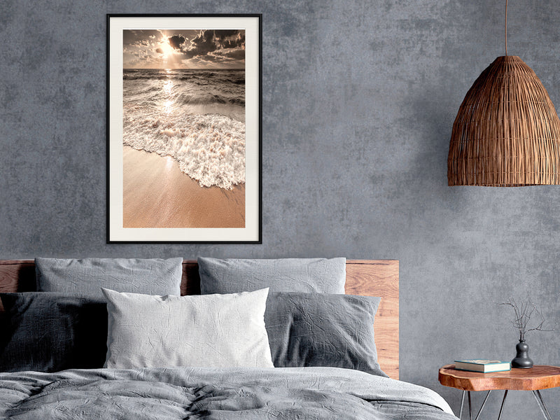 Poster - Beach of Memories  - zwart passepartout