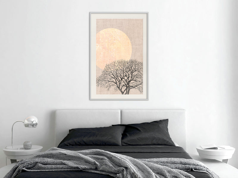 Poster - Tree in the Morning  - wit passepartout