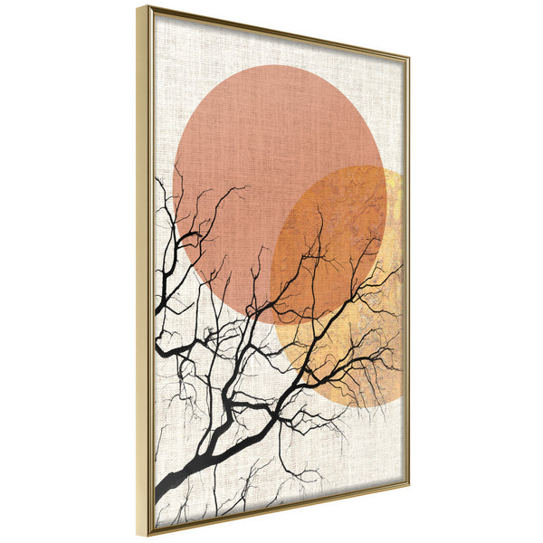 Poster - Gloomy Tree  - goud