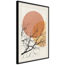 Poster - Gloomy Tree  - zwart passepartout