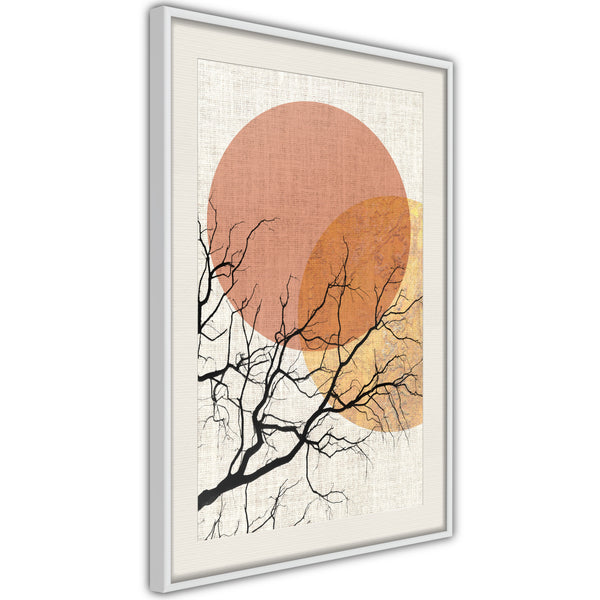 Poster - Gloomy Tree  - wit passepartout