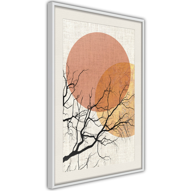 Poster - Gloomy Tree  - wit passepartout