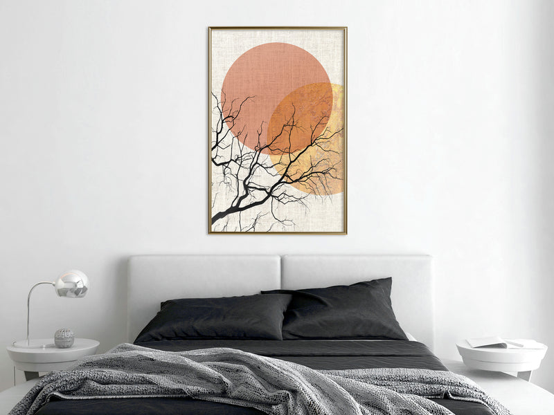 Poster - Gloomy Tree  - goud