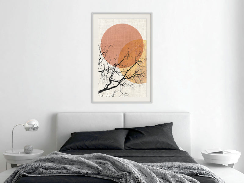 Poster - Gloomy Tree  - wit passepartout