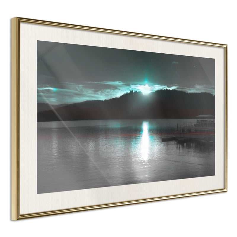 Poster - Aurora at the Horizon   - goud passepartout