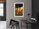 Poster - Dark Tree Tops  - goud passepartout