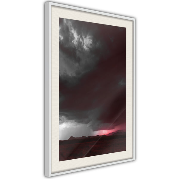 Poster - Dark Sky  - wit passepartout