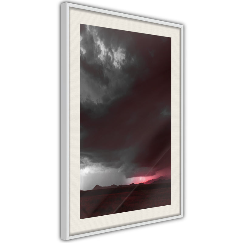 Poster - Dark Sky  - wit passepartout