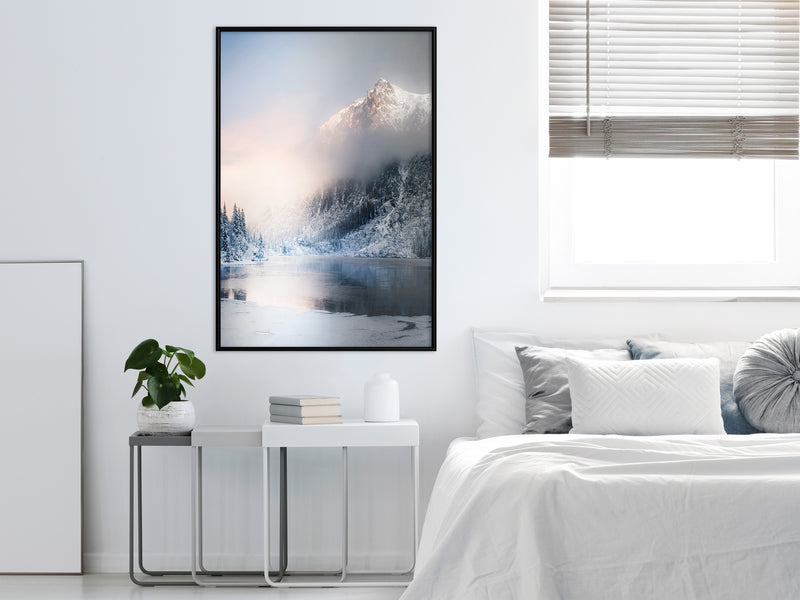 Poster - Winter in the Mountains  - zwart