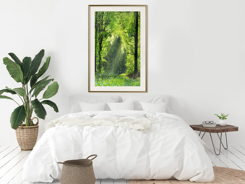 Poster - Forest Path  - goud passepartout