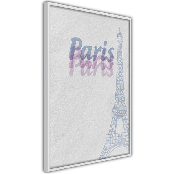 Poster - Pastel Paris  - wit