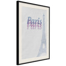Poster - Pastel Paris  - zwart passepartout