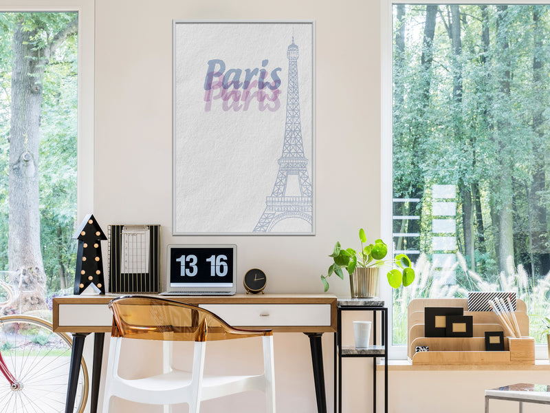 Poster - Pastel Paris  - wit