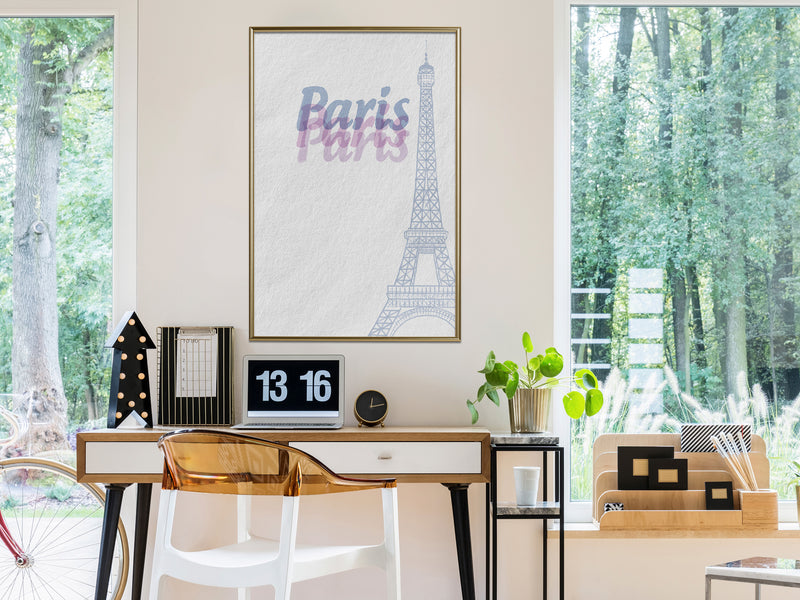 Poster - Pastel Paris  - goud