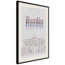 Poster - Pastel Berlin  - zwart passepartout