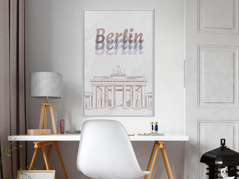 Poster - Pastel Berlin  - wit