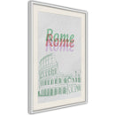 Poster - Pastel Rome  - wit passepartout