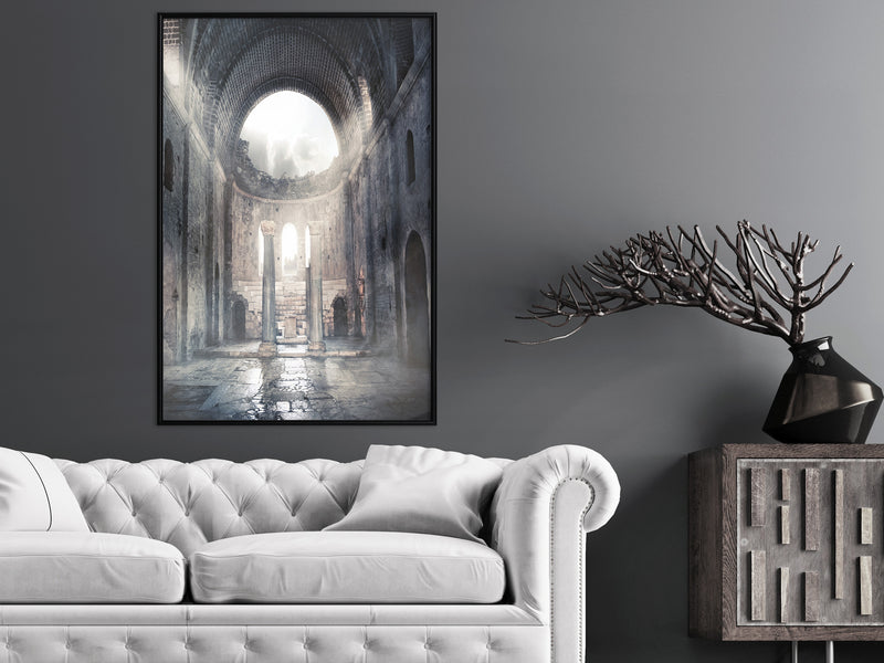Poster - Ruins of a Cathedral  - zwart