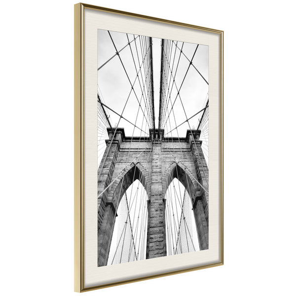 Poster - Symmetry  - goud passepartout