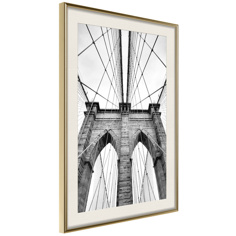 Poster - Symmetry  - goud passepartout