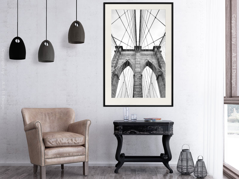 Poster - Symmetry  - zwart passepartout