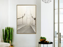 Poster - Bridge Disappearing into Fog  - goud