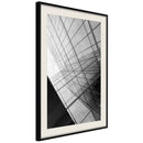 Poster - Steel and Glass (Grey)  - zwart passepartout