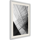 Poster - Steel and Glass (Grey)  - wit passepartout