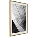 Poster - Steel and Glass (Grey)  - goud passepartout