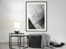 Poster - Steel and Glass (Grey)  - zwart passepartout