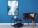 Poster - Steel and Glass (Blue)  - zwart