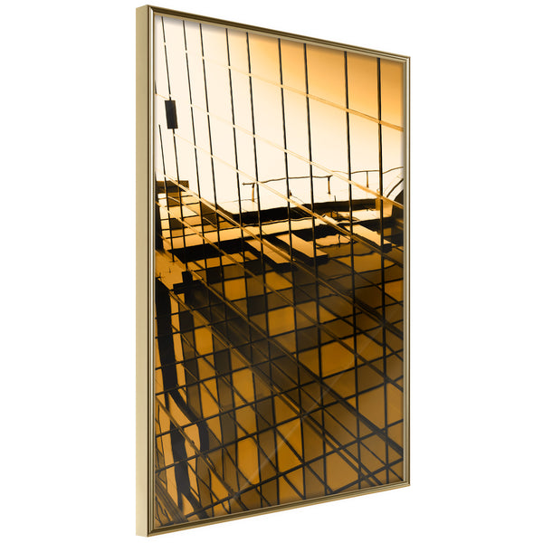 Poster - Steel and Glass (Yellow)  - goud