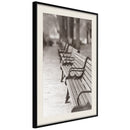 Poster - Park Alley  - zwart passepartout