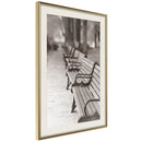 Poster - Park Alley  - goud passepartout