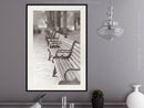 Poster - Park Alley  - zwart passepartout