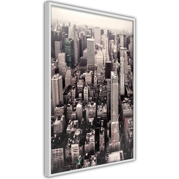 Poster - New York from a Bird's Eye View  - wit