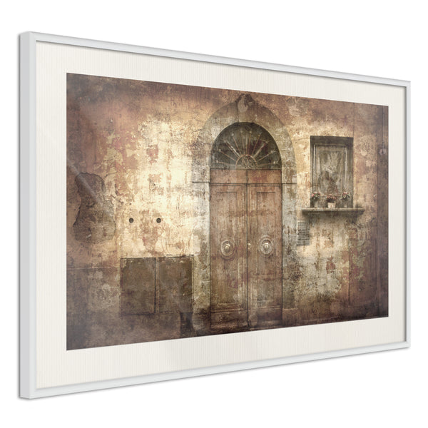 Poster - Mysterious Door  - wit passepartout