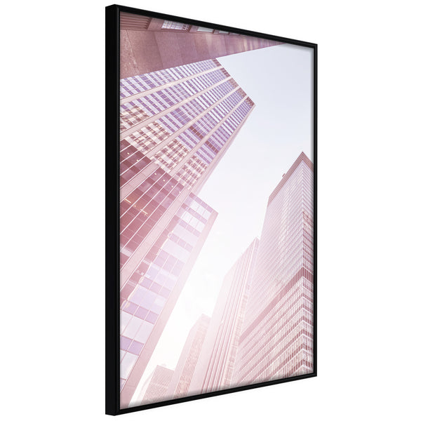 Poster - Steel and Glass (Pink)  - zwart