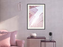 Poster - Steel and Glass (Pink)  - zwart passepartout