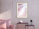 Poster - Steel and Glass (Pink)  - goud passepartout