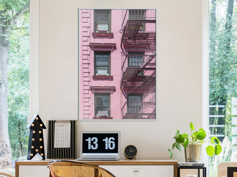 Poster - Pink Facade  - wit