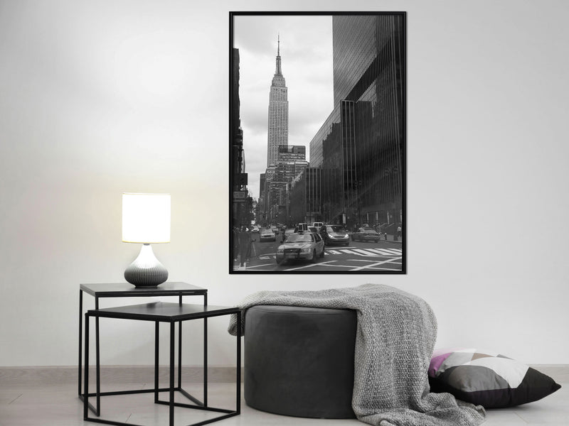 Poster - Empire State Building  - zwart